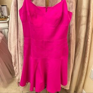 Hot Pink MIDI Dress